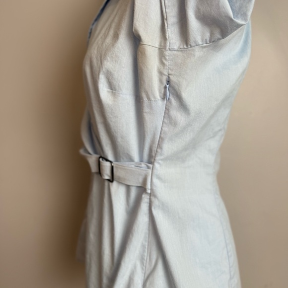 New York & Company light blue wrap buckle blouse size 6/small - Picture 4 of 12